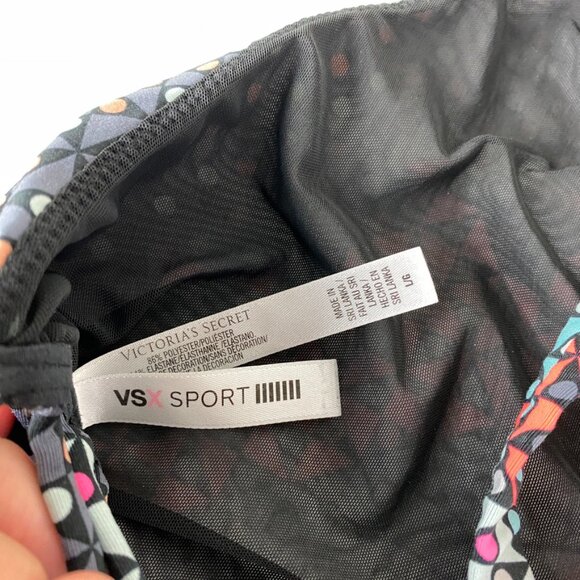 Victoria's Secret Sport Geometric Polka Dot Sports Bra & Biker Short Set Strappy - Picture 4 of 8